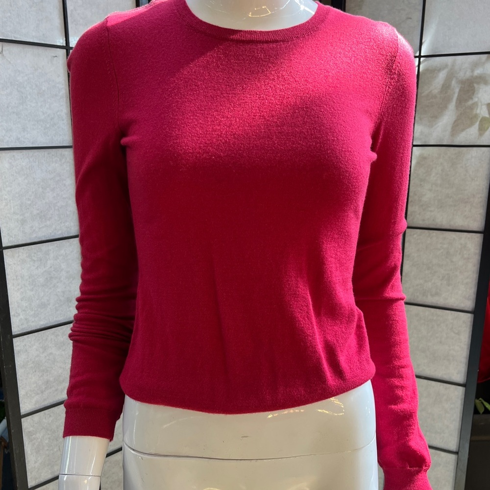 RED Valentino Fuchsia Crew Neck Sweater